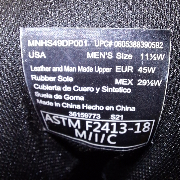 A pair of Herman Survivors leather boots in a men's size 11.5 Wide. Safety Toe. - Picture 6 of 12